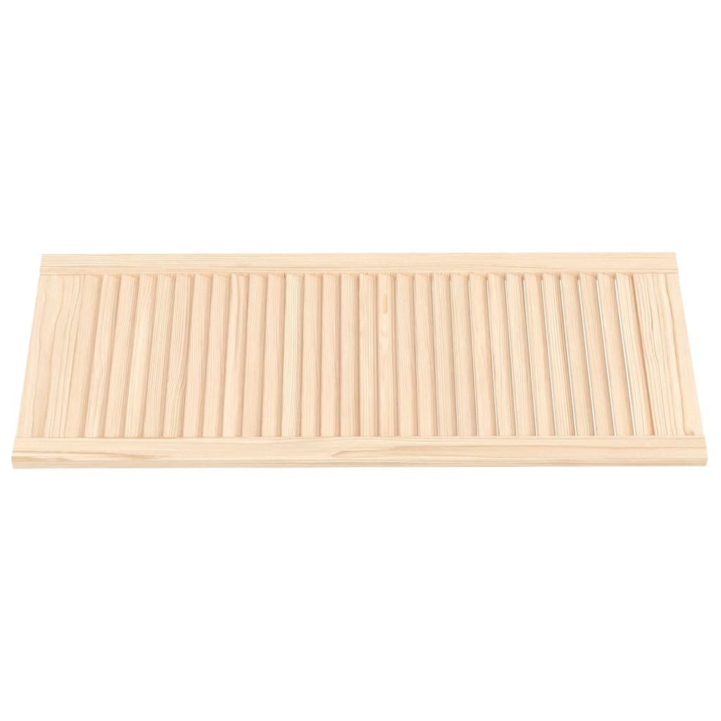 Louvrede døre 4 stk. Naturfarvet 69 x 49,4 cm Massivt fyrretræ