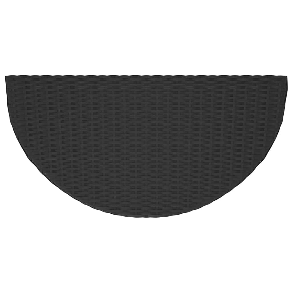 havebord 100x50x75 cm polyrattan sort
