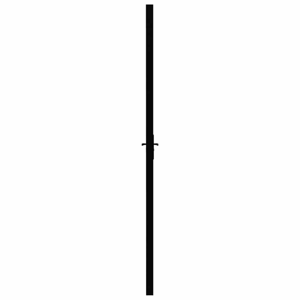 indvendig dør 76x201,5 cm sikkerhedsglas og aluminium sort
