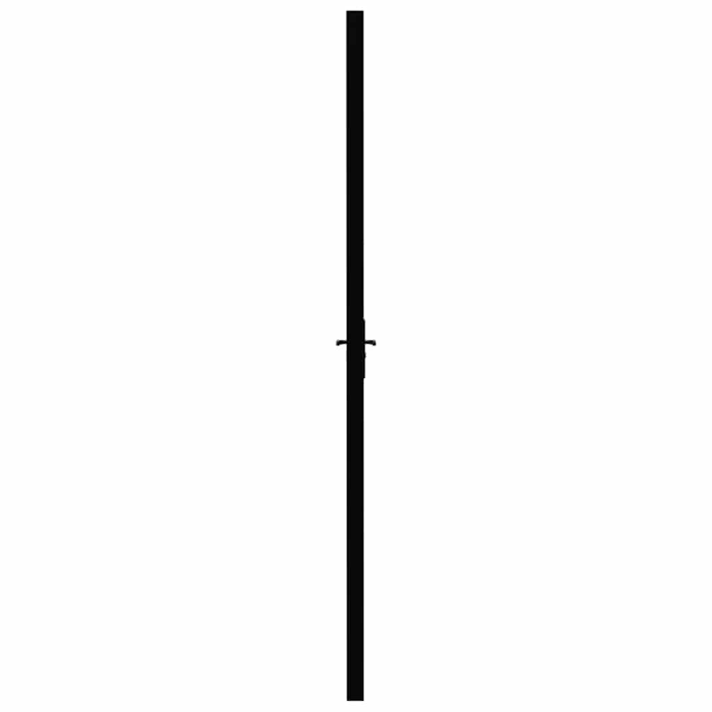 indvendig dør 102,5x201,5 cm sikkerhedsglas og aluminium sort