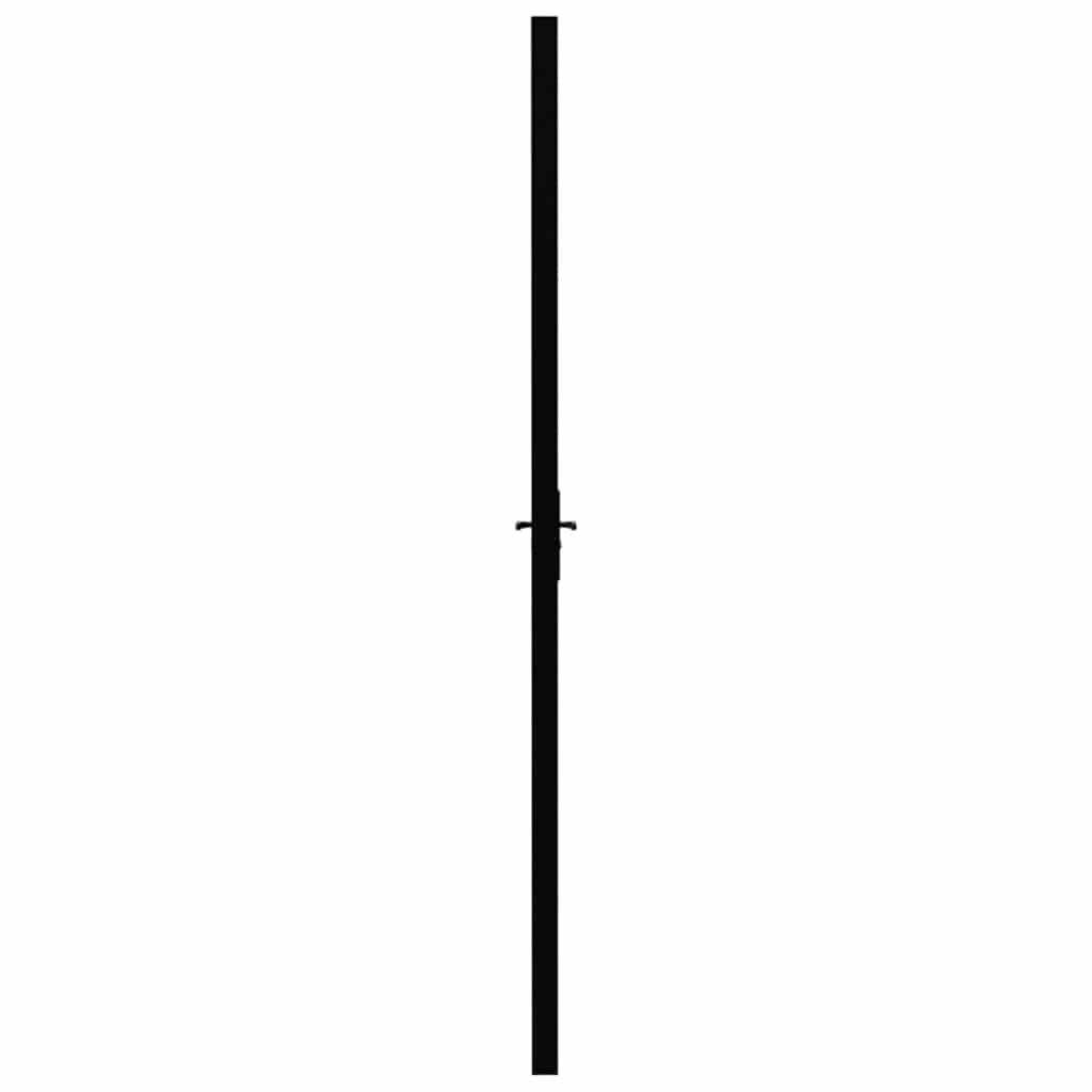 indvendig dør 83x201,5 cm sikkerhedsglas og aluminium sort