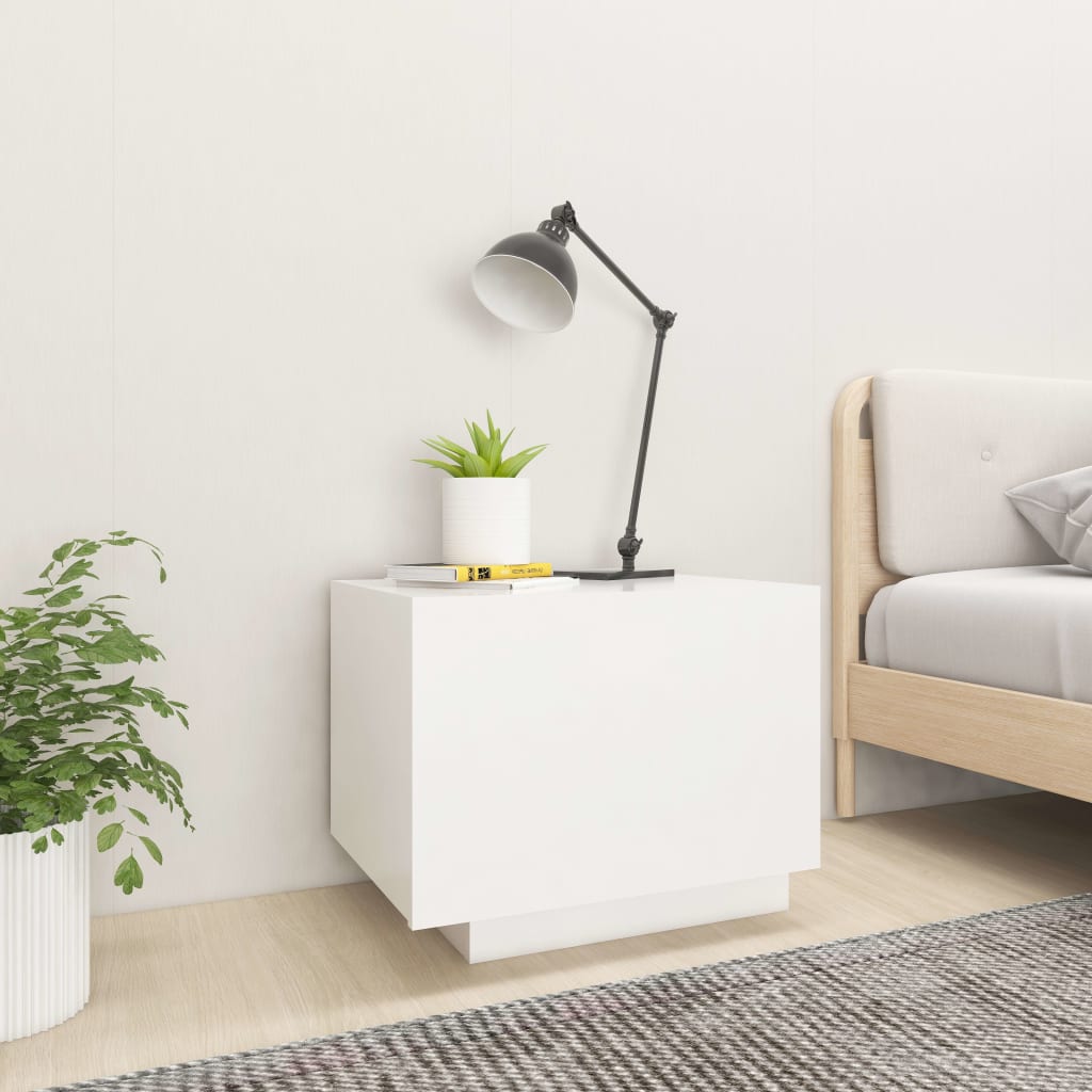 sengeskab 100x35x40 cm konstrueret træ hvid