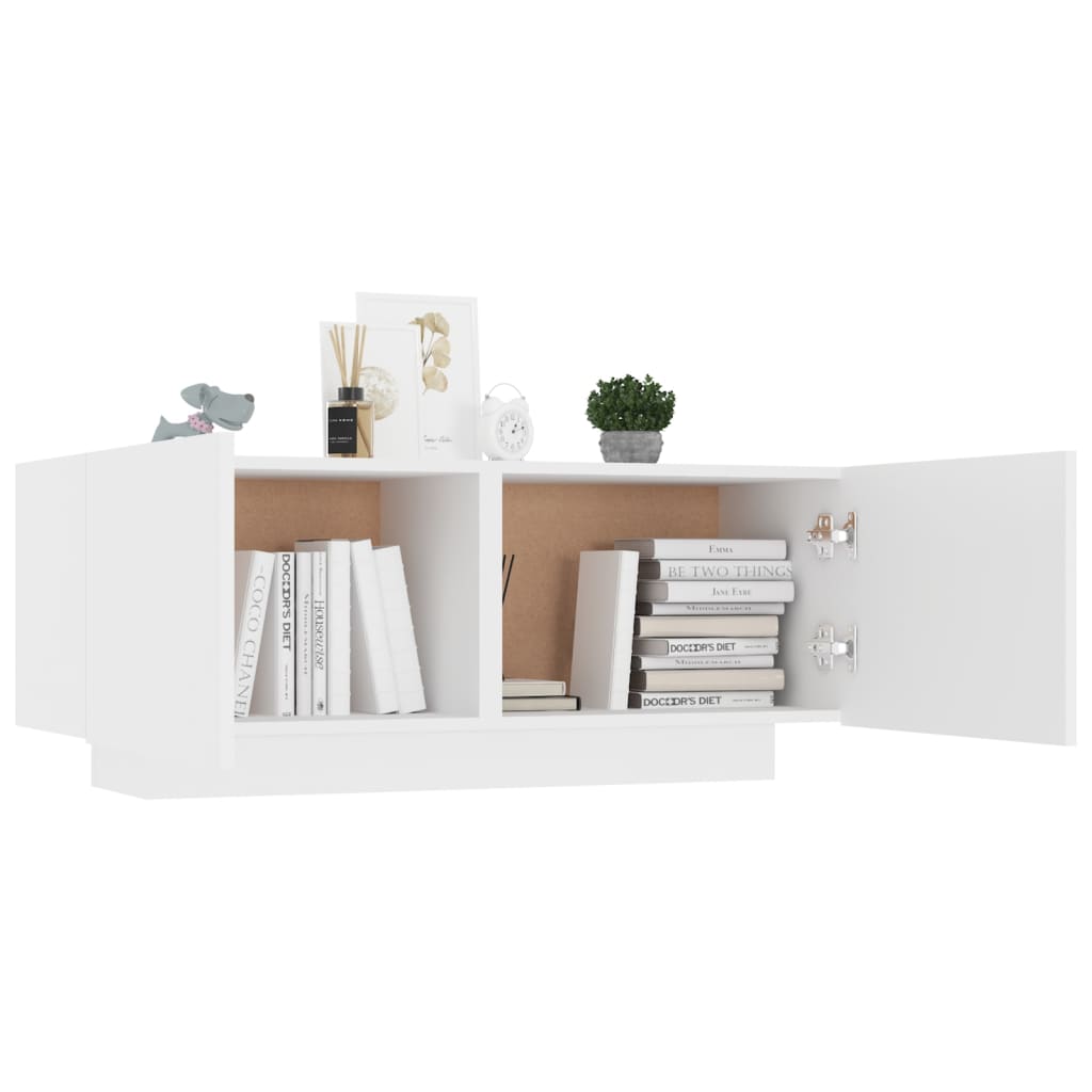 sengeskab 100x35x40 cm konstrueret træ hvid