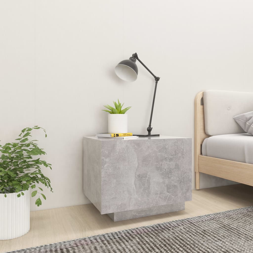 sengeskab 100x35x40 cm konstrueret træ betongrå