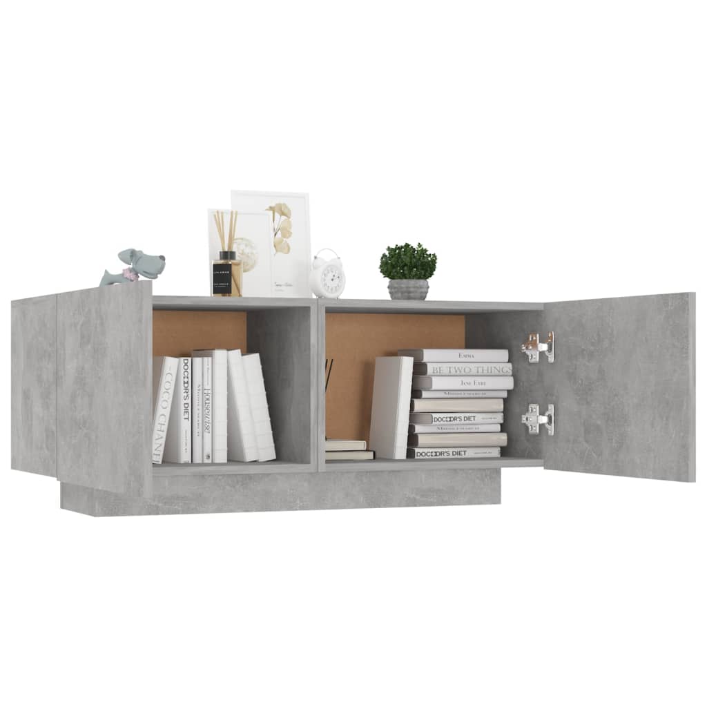sengeskab 100x35x40 cm konstrueret træ betongrå