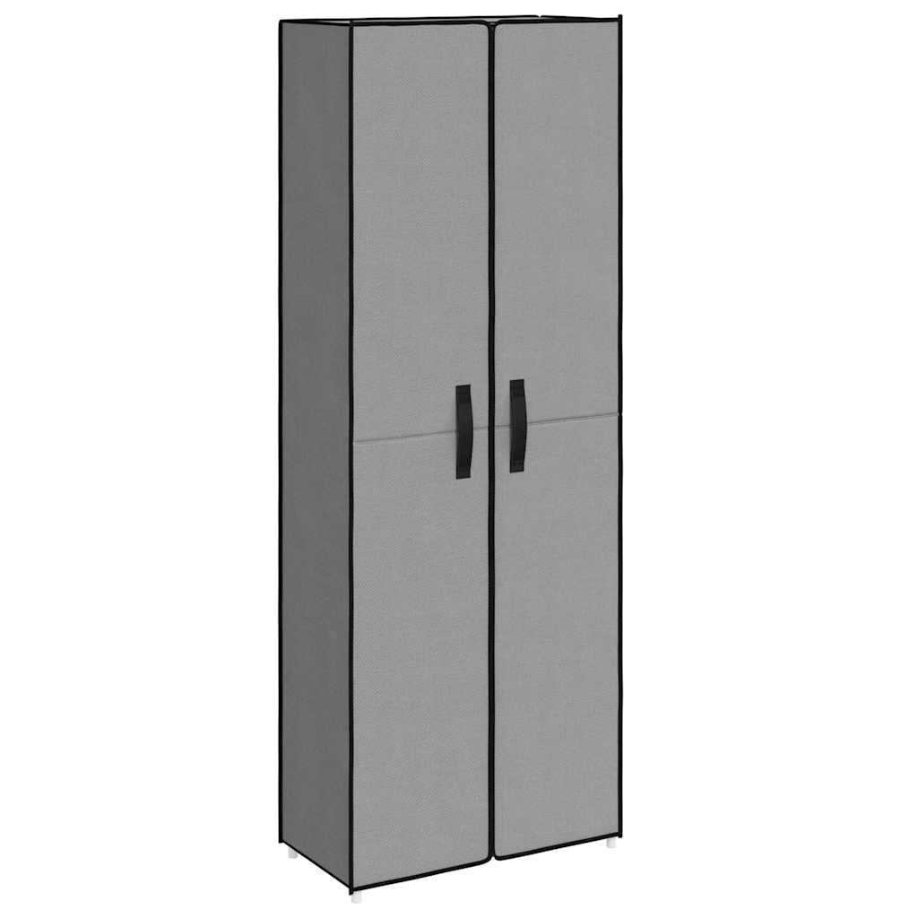skoskab 60x30x166 stof grå