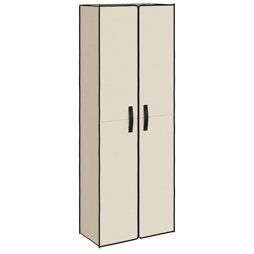 skoskab 60x30x166 stof cremefarvet