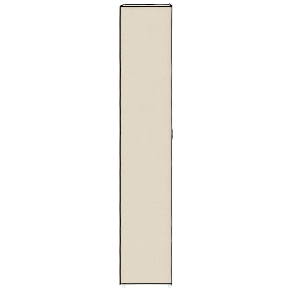 skoskab 60x30x166 stof cremefarvet