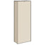 skoskab 60x30x166 stof cremefarvet