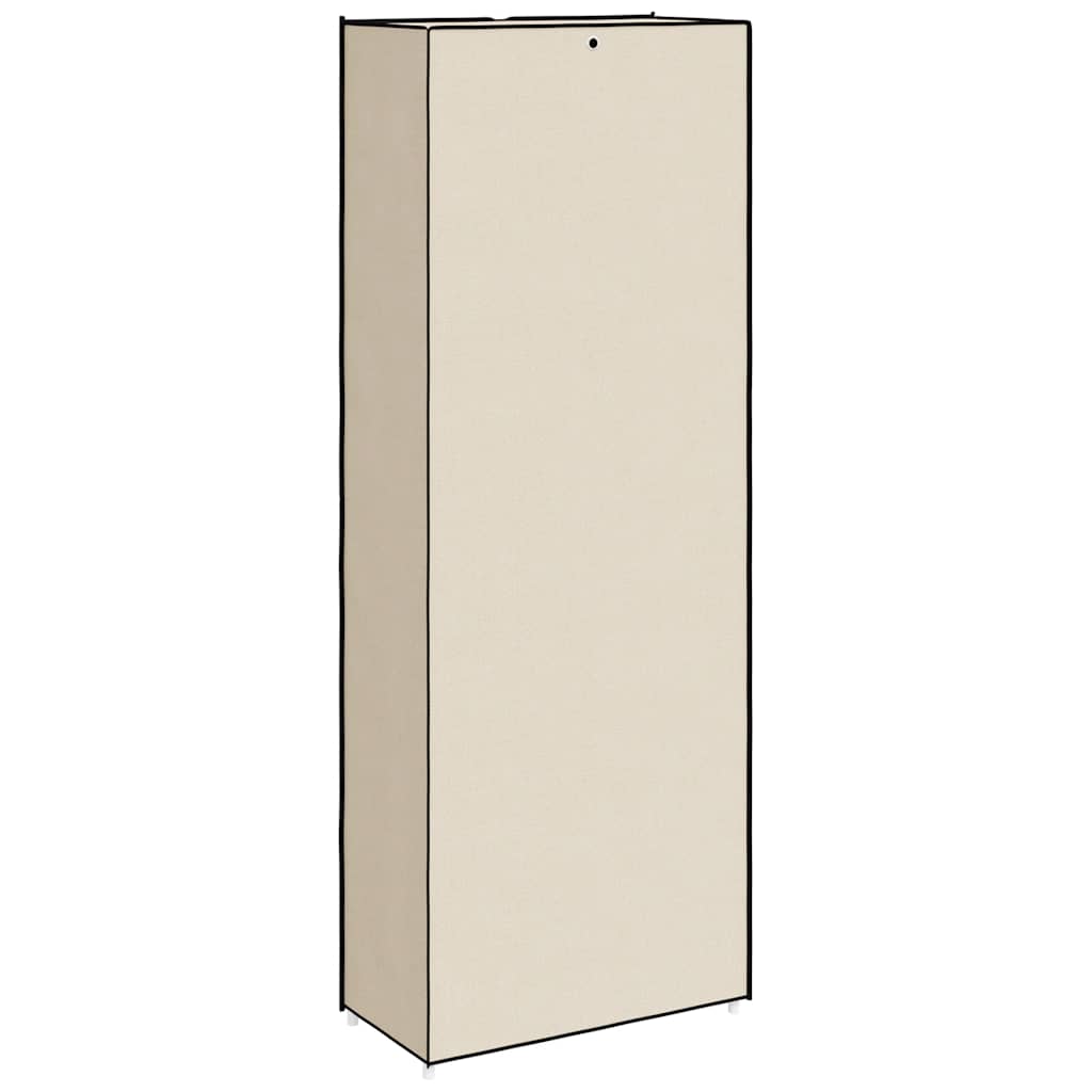 skoskab 60x30x166 stof cremefarvet