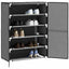 skoskab 60x28x90 stof grå