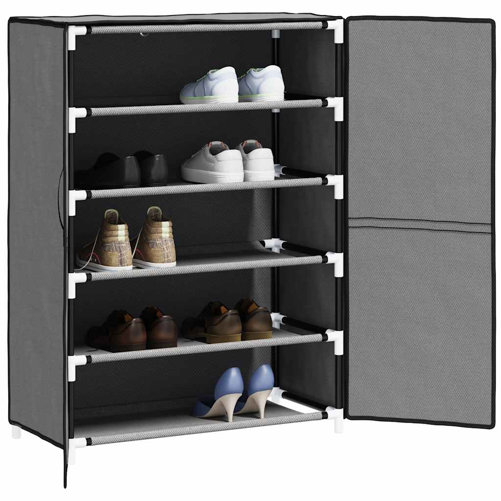 skoskab 60x28x90 stof grå