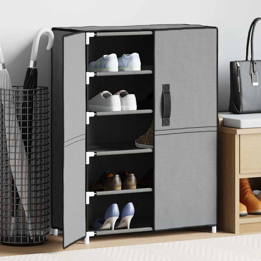 skoskab 60x28x90 stof grå