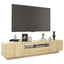 tv-skab med LED-lys 180x35x40 cm sonoma-eg