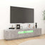 tv-skab med LED-lys 180x35x40 cm betongrå