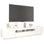 tv-skab med LED-lys 200x35x40 cm hvid
