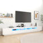 tv-skab med LED-lys 300x35x40 cm hvid