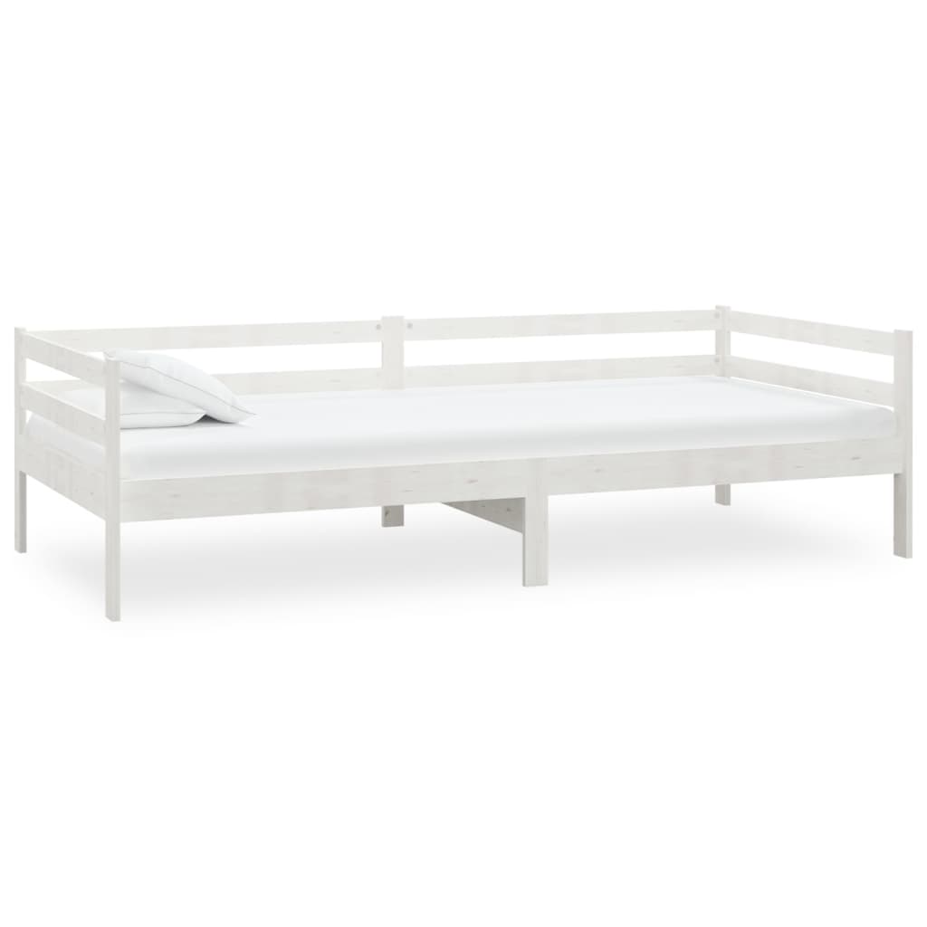 daybed 90x200 cm massivt fyrretræ hvid