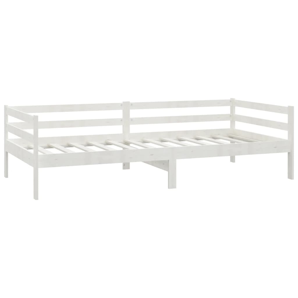 daybed 90x200 cm massivt fyrretræ hvid