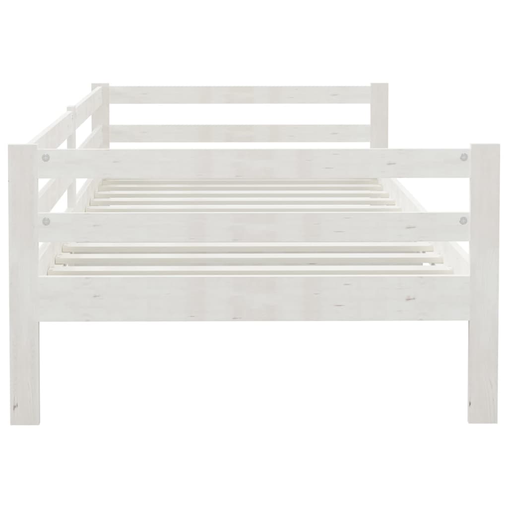 daybed 90x200 cm massivt fyrretræ hvid