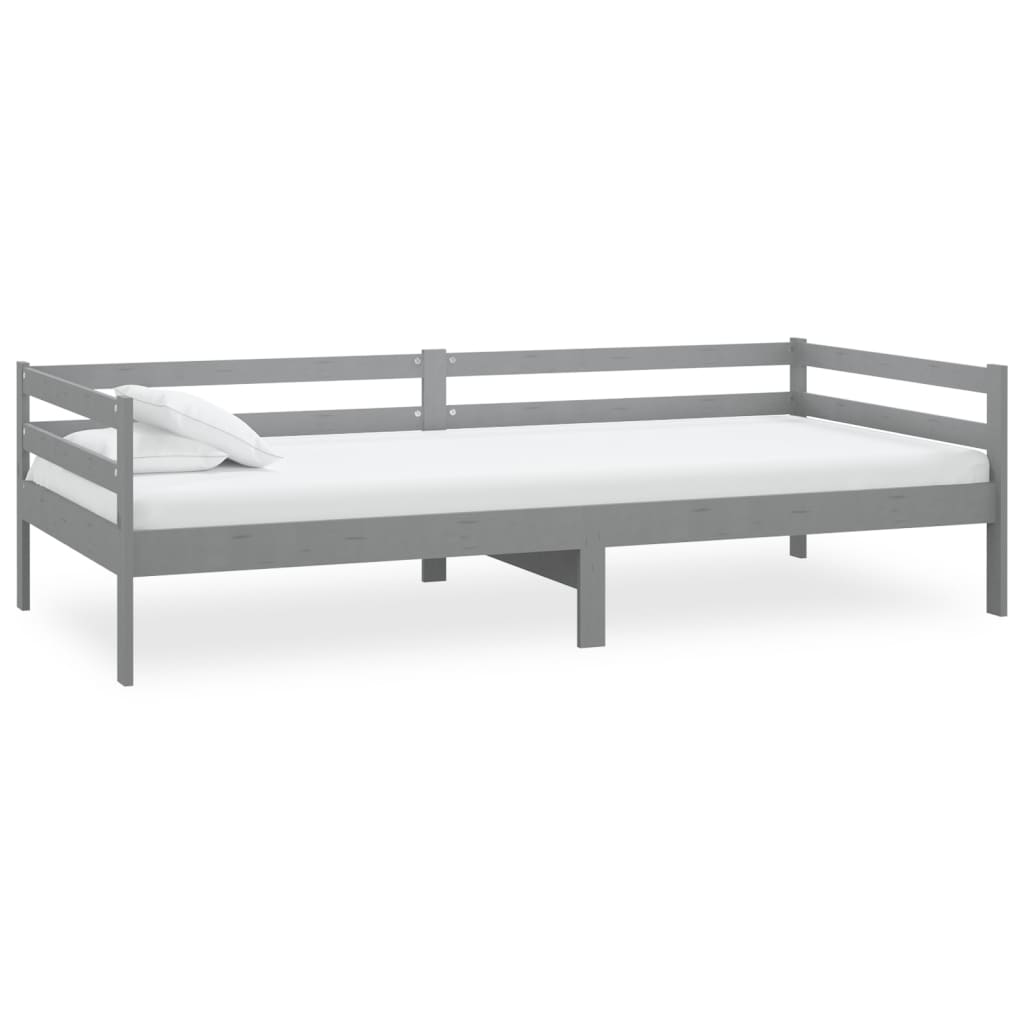 daybed 90x200 cm massivt fyrretræ grå