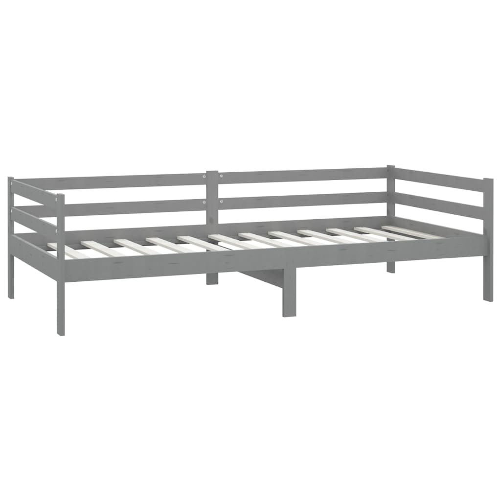 daybed 90x200 cm massivt fyrretræ grå