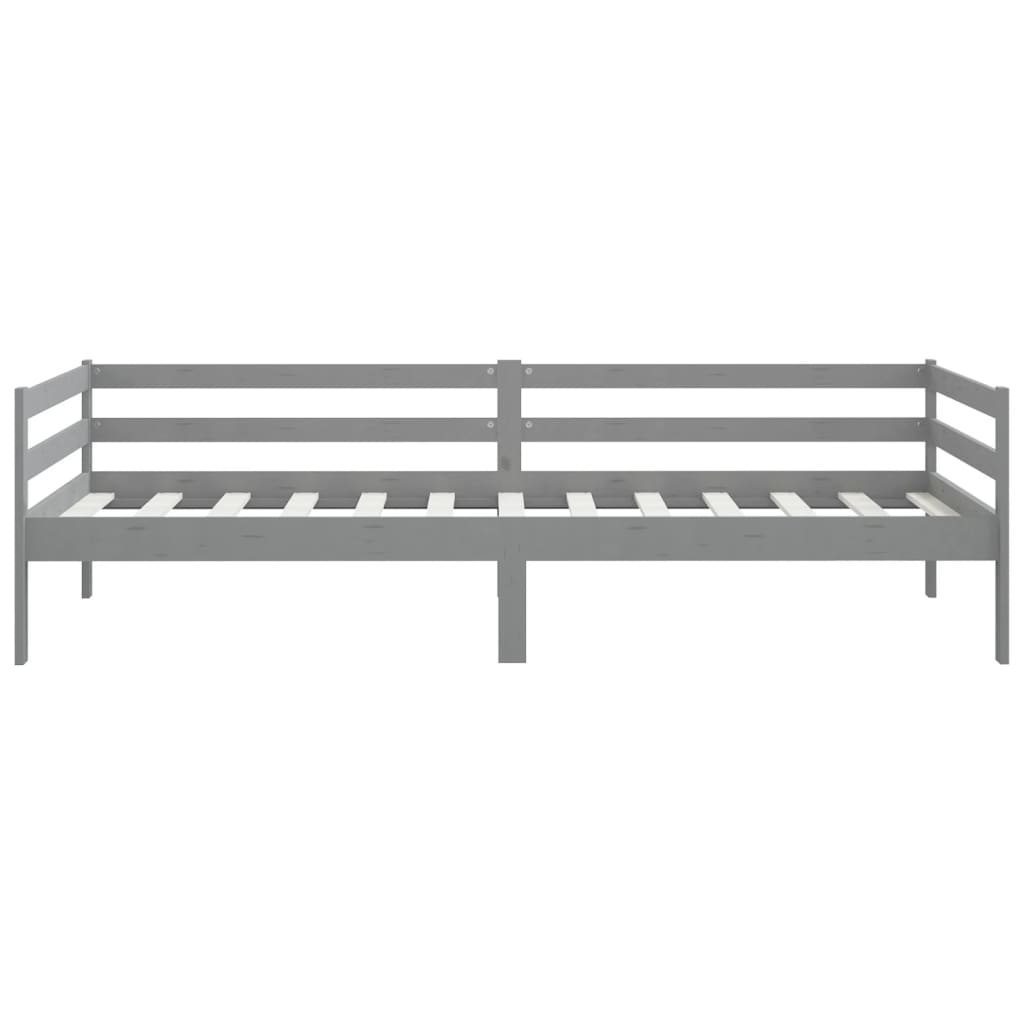 daybed 90x200 cm massivt fyrretræ grå