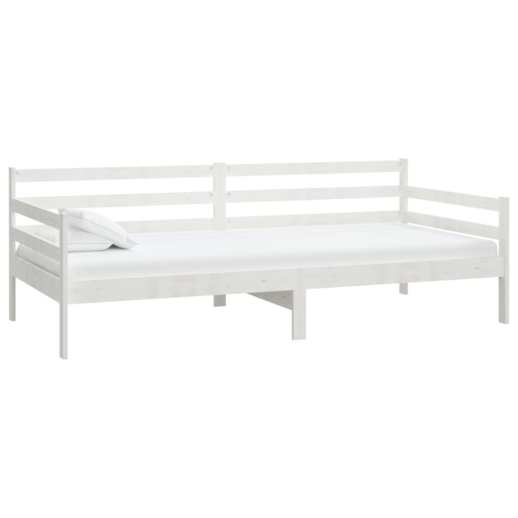 daybed 90x200 cm massivt fyrretræ hvid