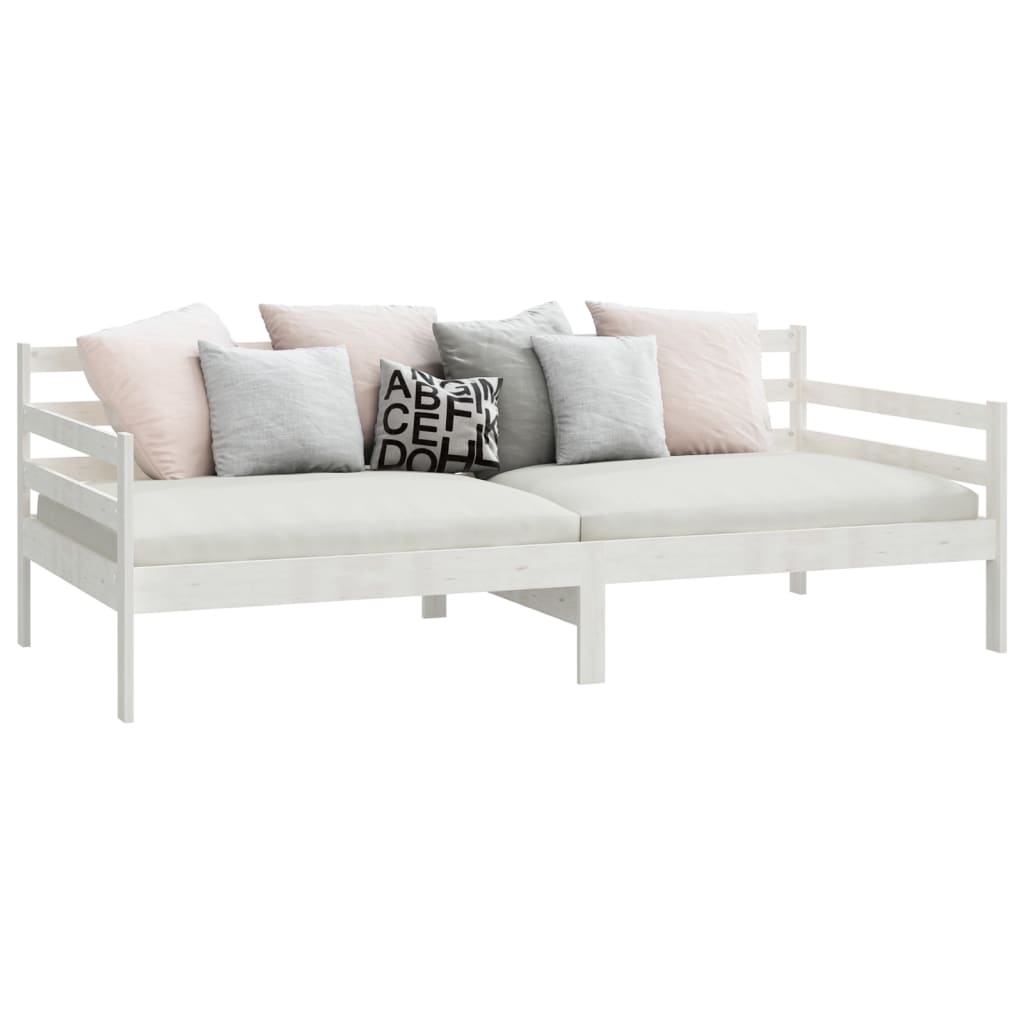 daybed 90x200 cm massivt fyrretræ hvid