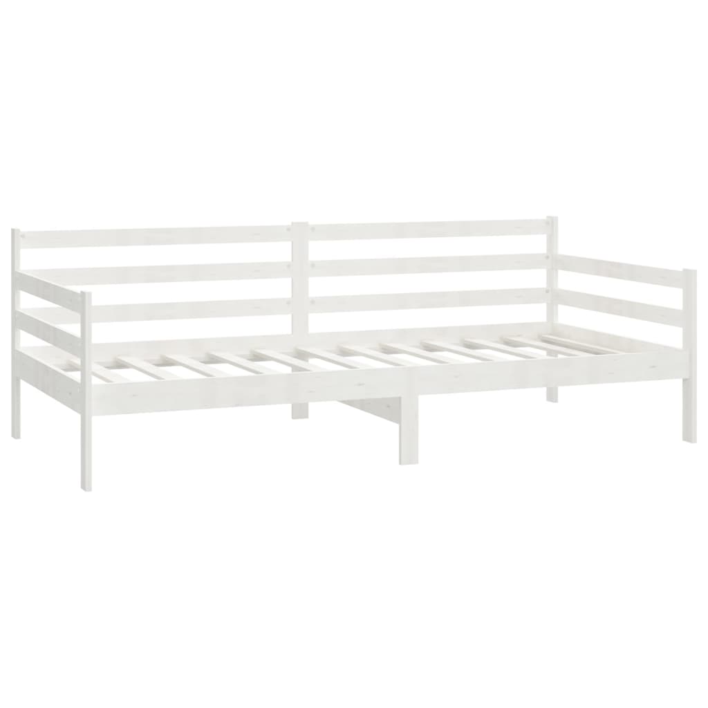daybed 90x200 cm massivt fyrretræ hvid
