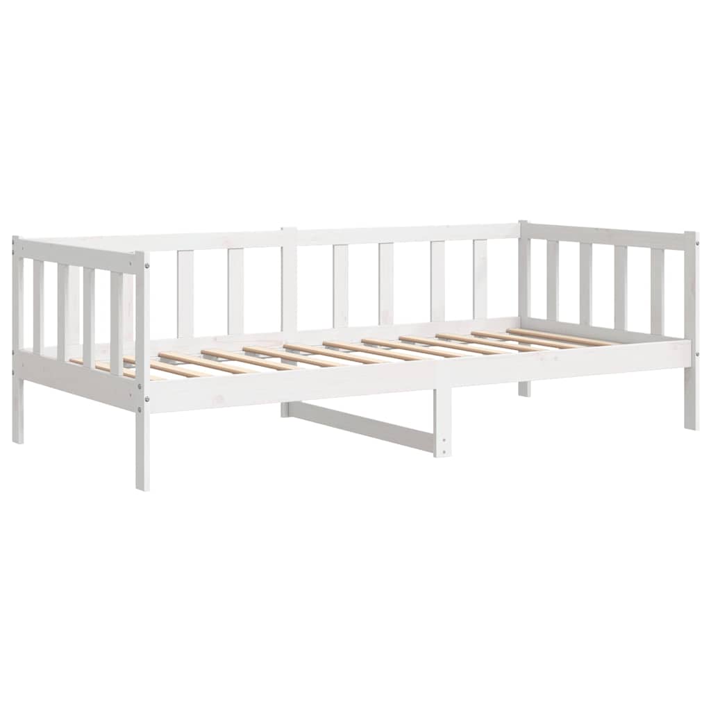 daybed 90x200 cm massivt fyrretræ hvid