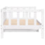 daybed 90x200 cm massivt fyrretræ hvid