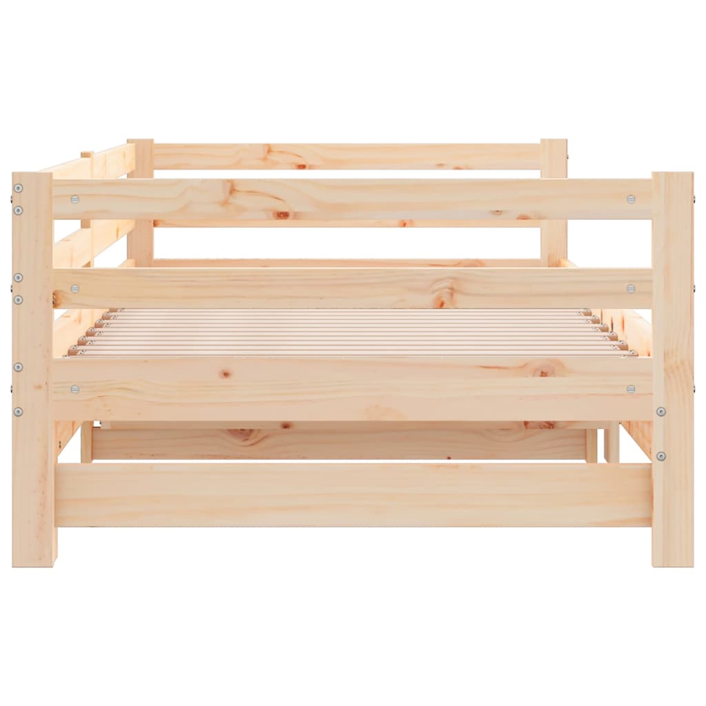 daybed med udtræk 2x(90x200) cm massivt fyrretræ