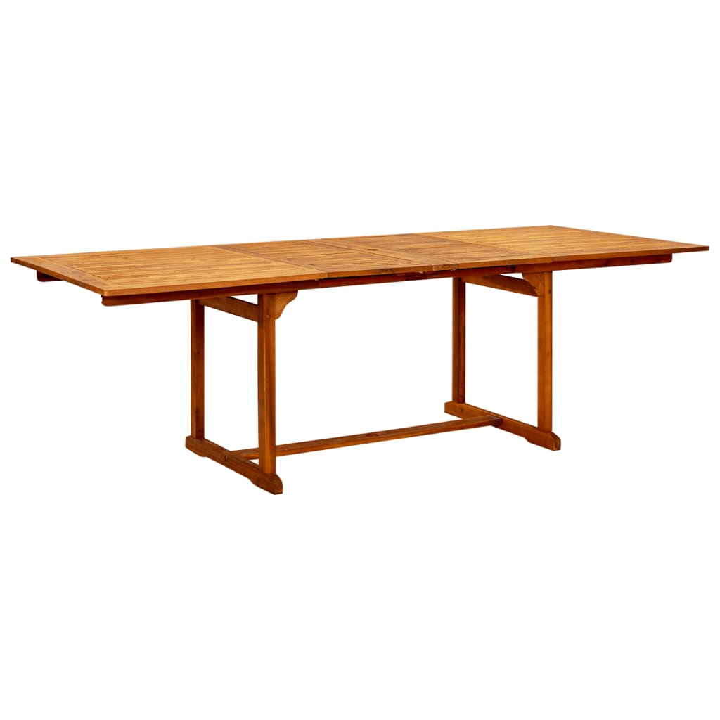 havebord (160-240)x100x75 cm massivt akacietræ