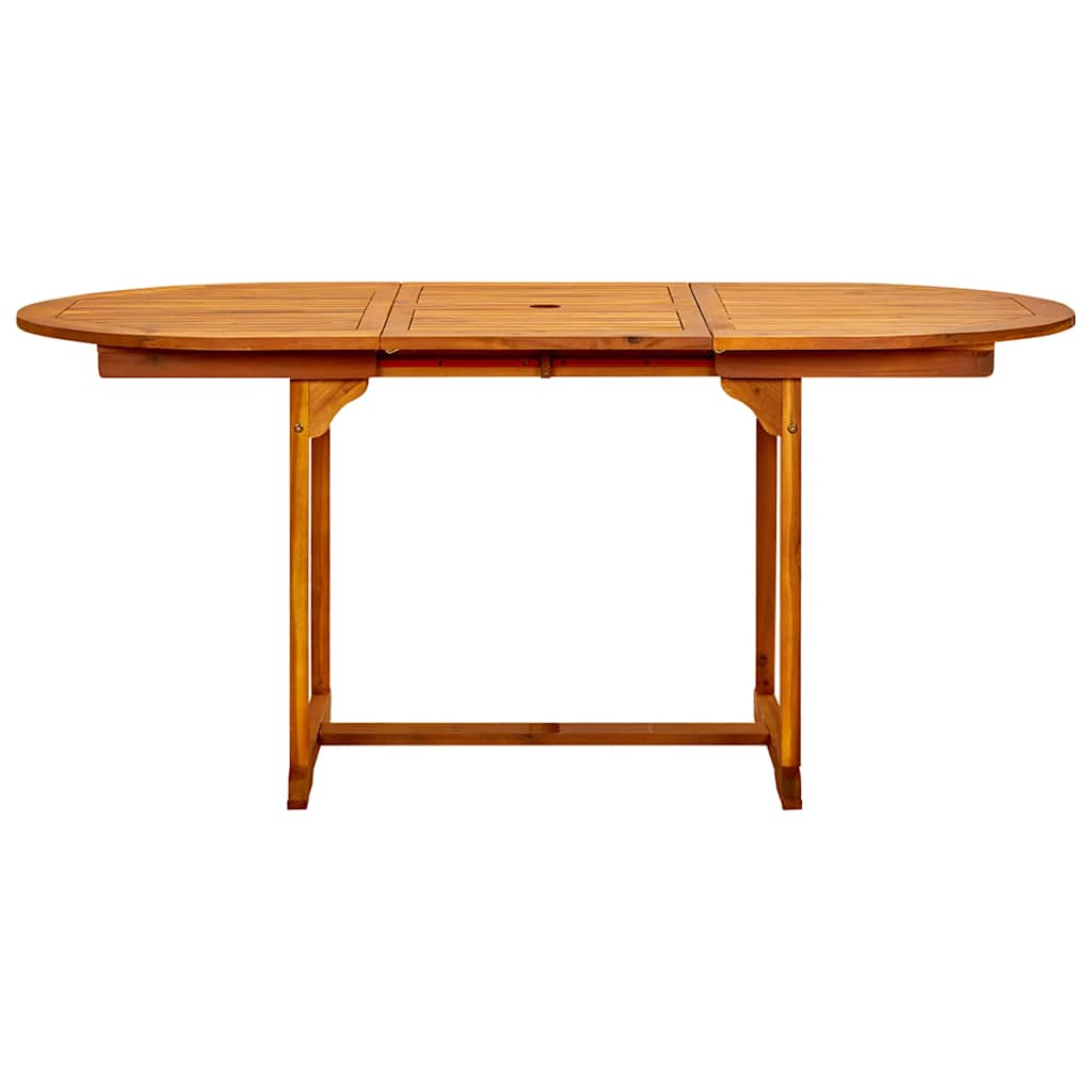havebord (120-170)x80x75 cm massivt akacietræ