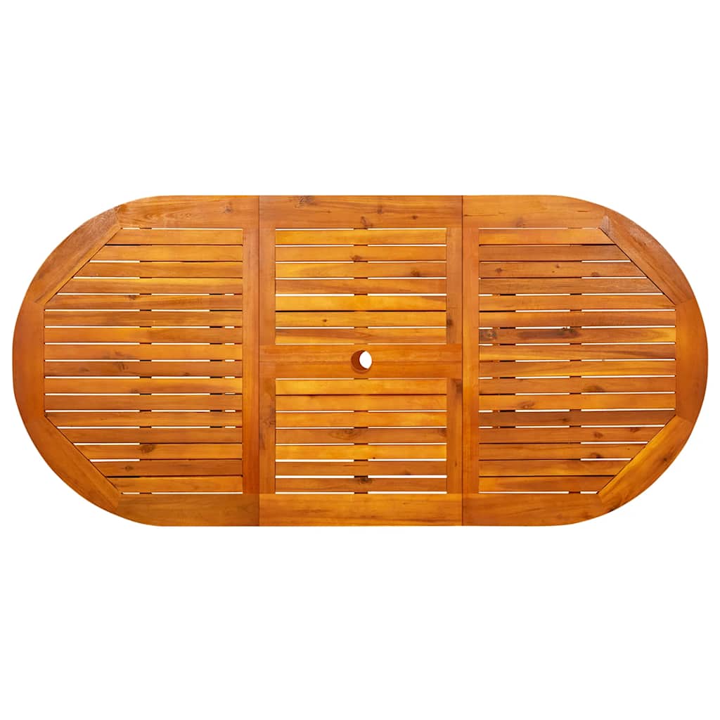havebord (120-170)x80x75 cm massivt akacietræ
