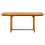 havebord (120-170)x80x75 cm massivt akacietræ