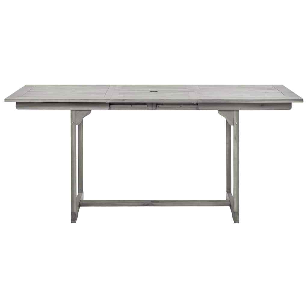 havebord (120-170)x80x75 cm massivt akacietræ