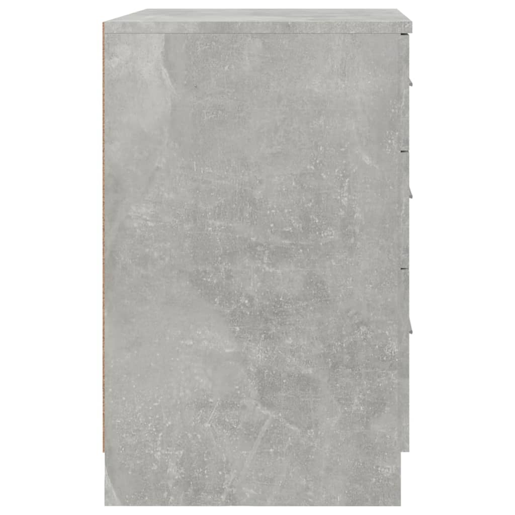 sengebord 40x40x63 cm konstrueret træ betongrå