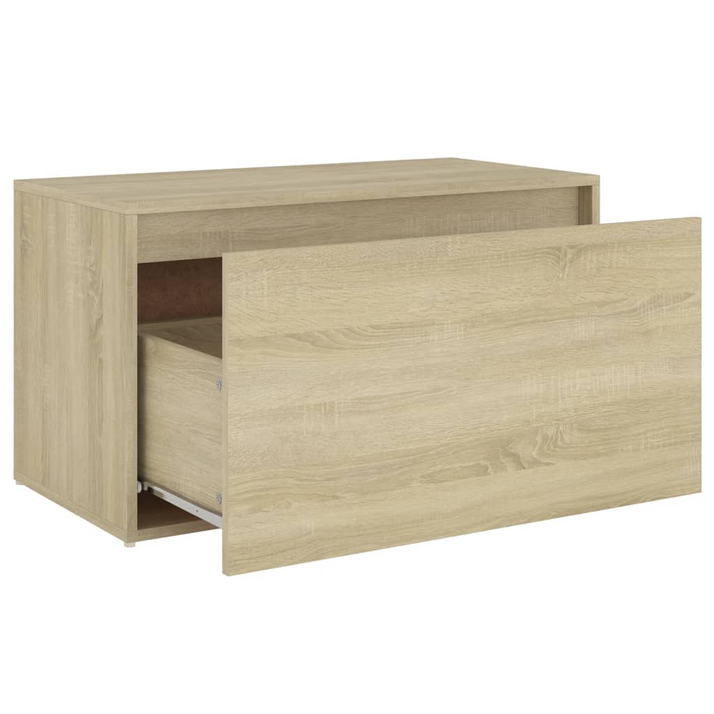 entrébænk 80x40x45 cm konstrueret træ sonoma-eg