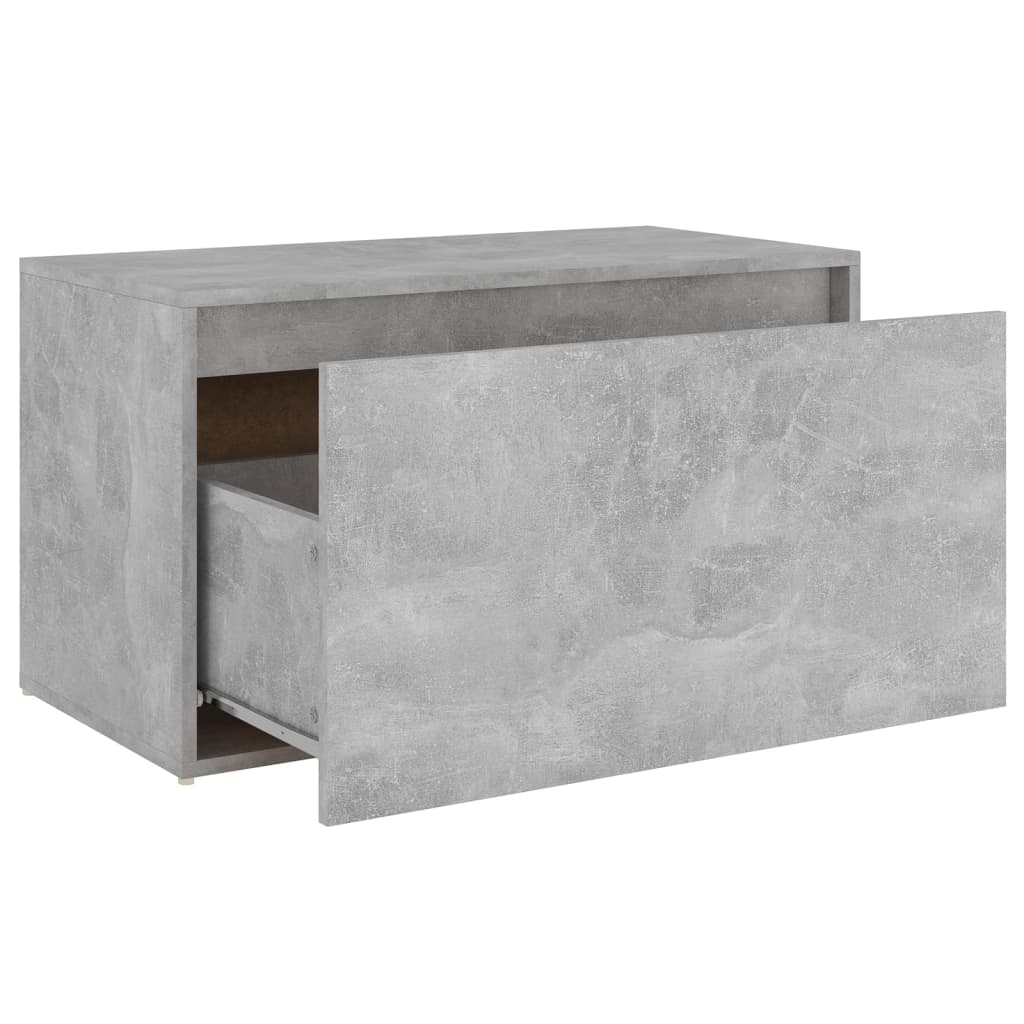 entrébænk 80x40x45 cm konstrueret træ betongrå