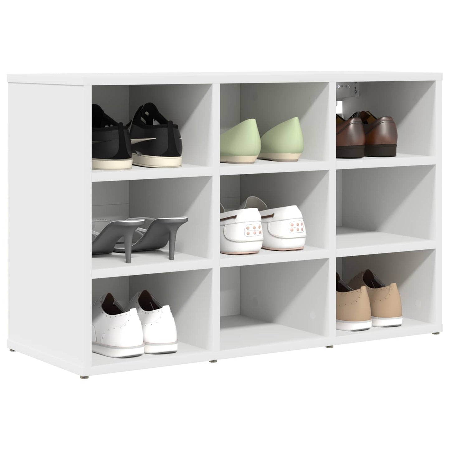 Sko skab 77,5 x 30 x 51 cm Konstrueret træ Hvid