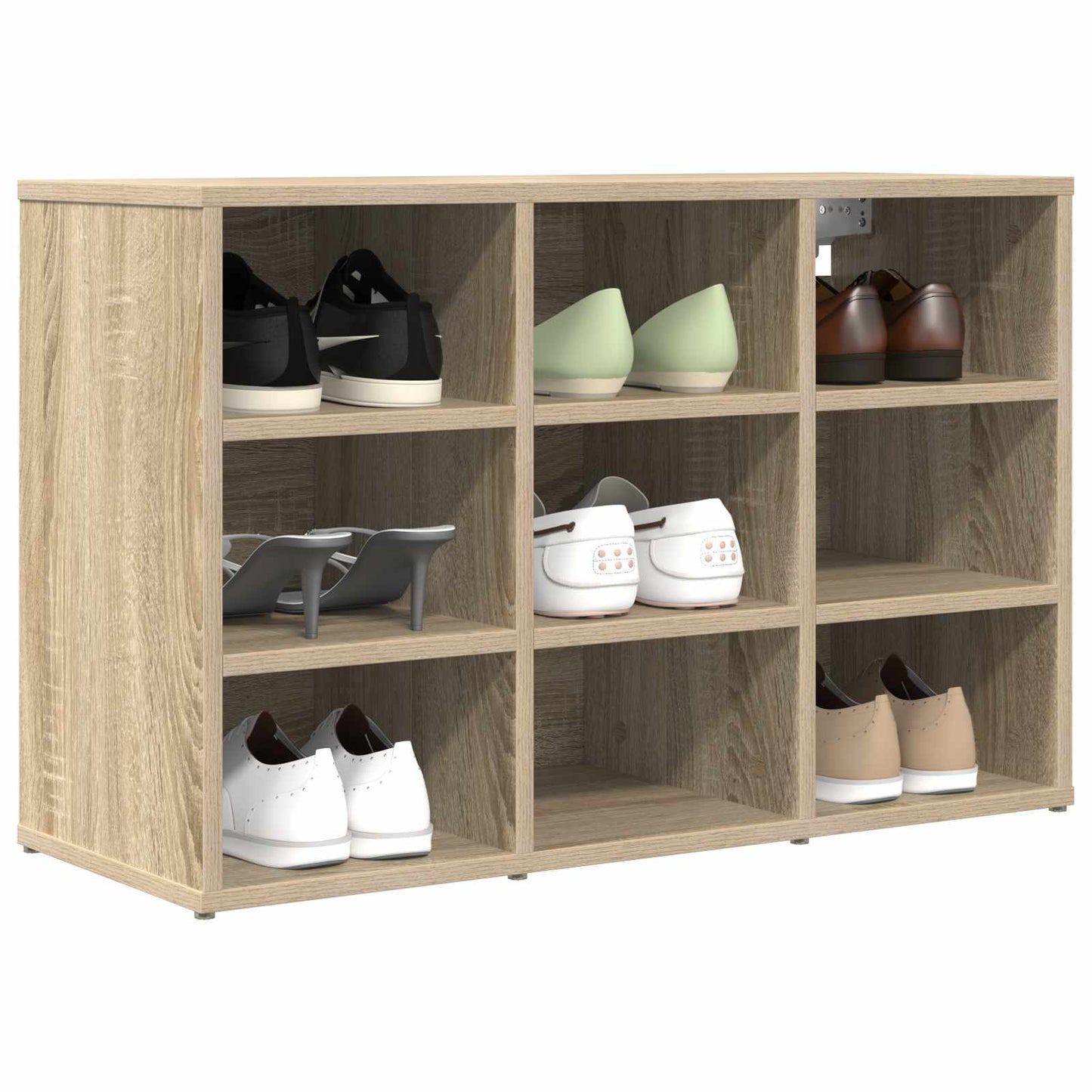 Sko skab 77,5 x 30 x 51 cm Konstrueret træ Sonoma-eg