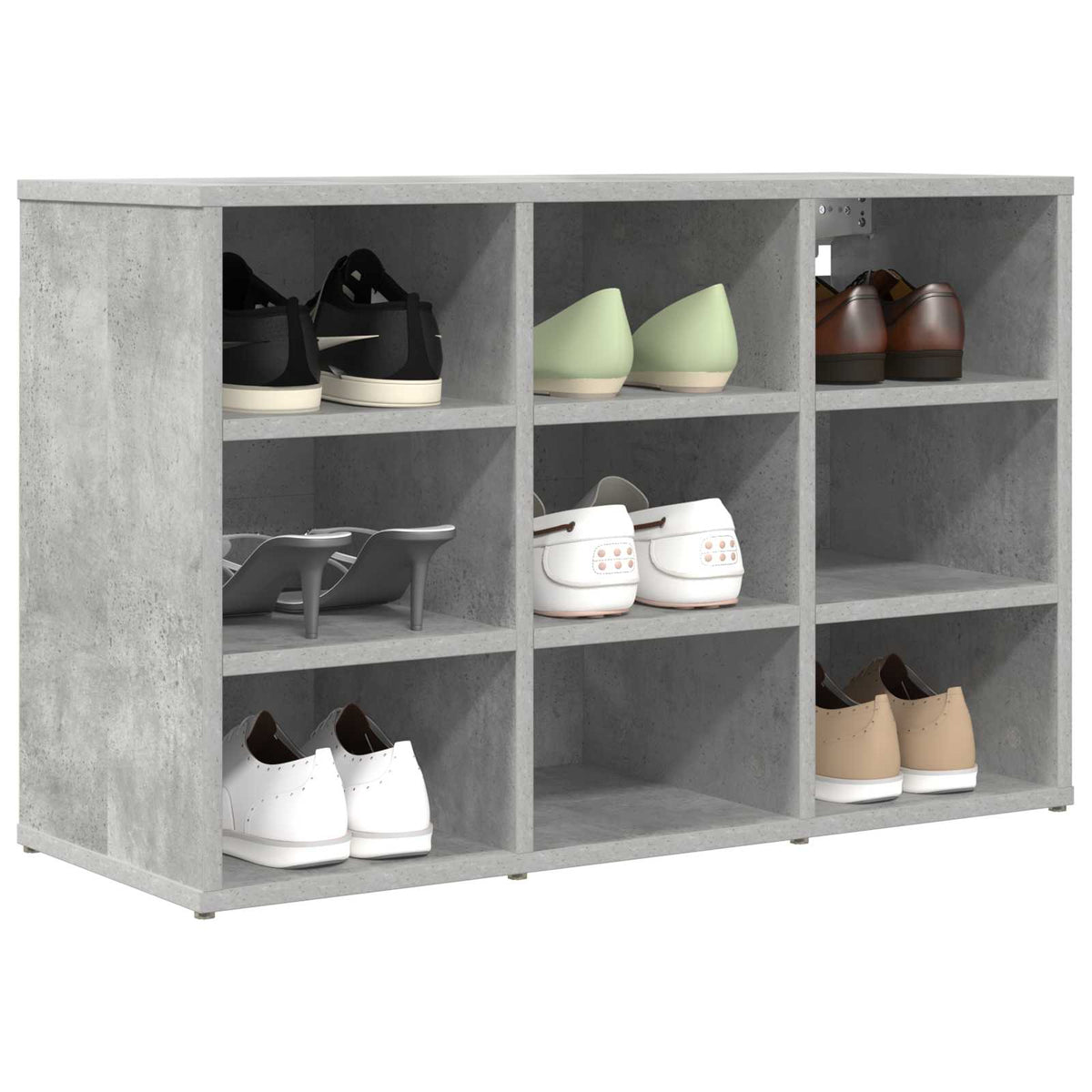 Sko skab 77,5 x 30 x 51 cm Konstrueret træ Betongrå