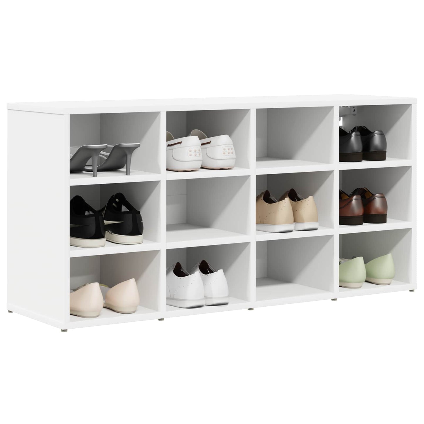 Sko skab 103 x 30 x 51 cm Konstrueret træ Hvid