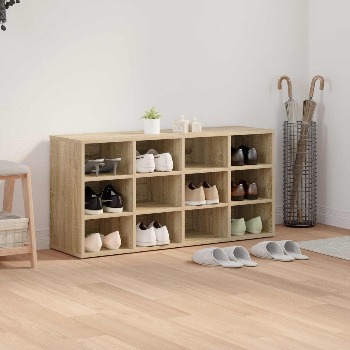 Sko skab 103 x 30 x 51 cm Konstrueret træ Sonoma-eg