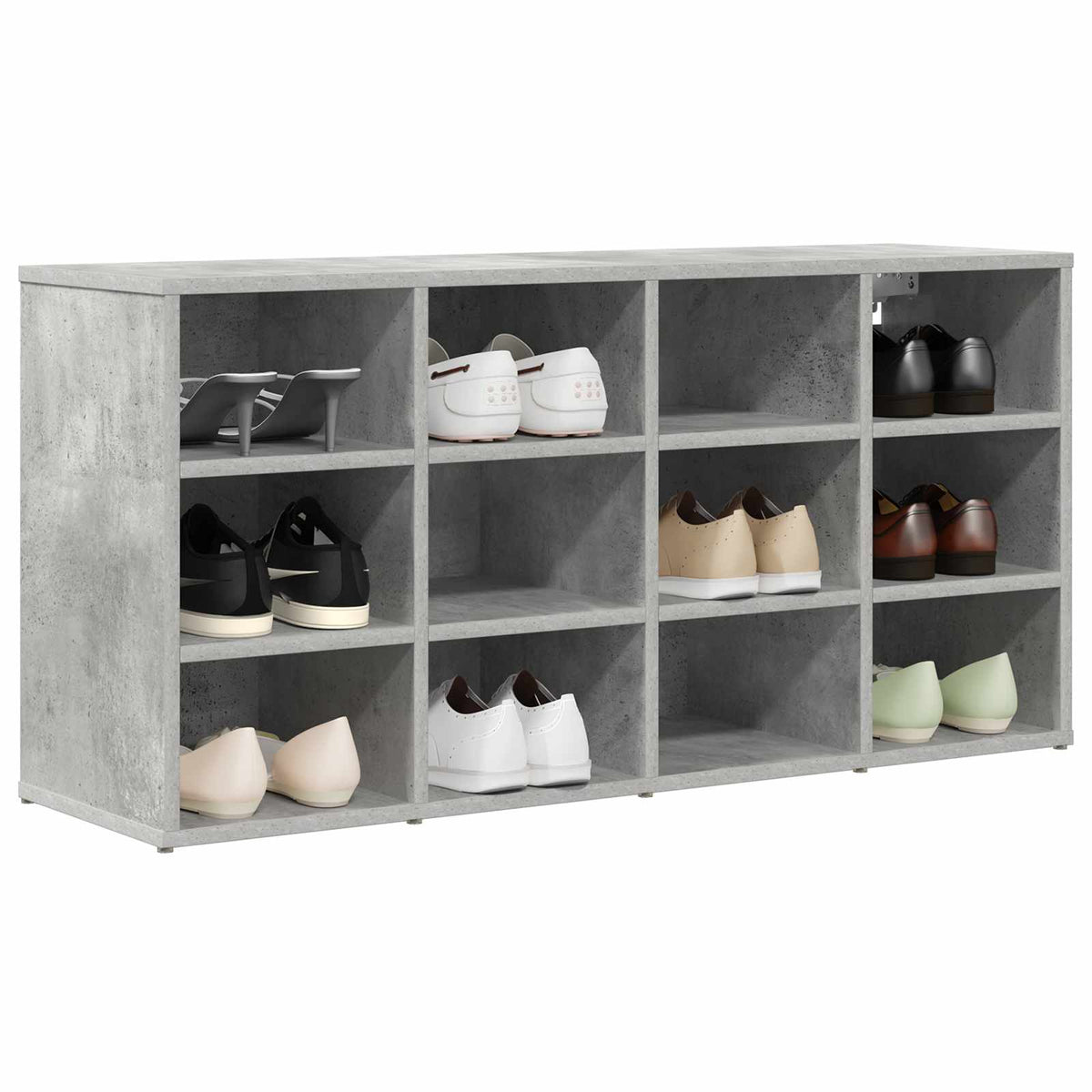 Sko skab 103 x 30 x 51 cm Konstrueret træ Betongrå