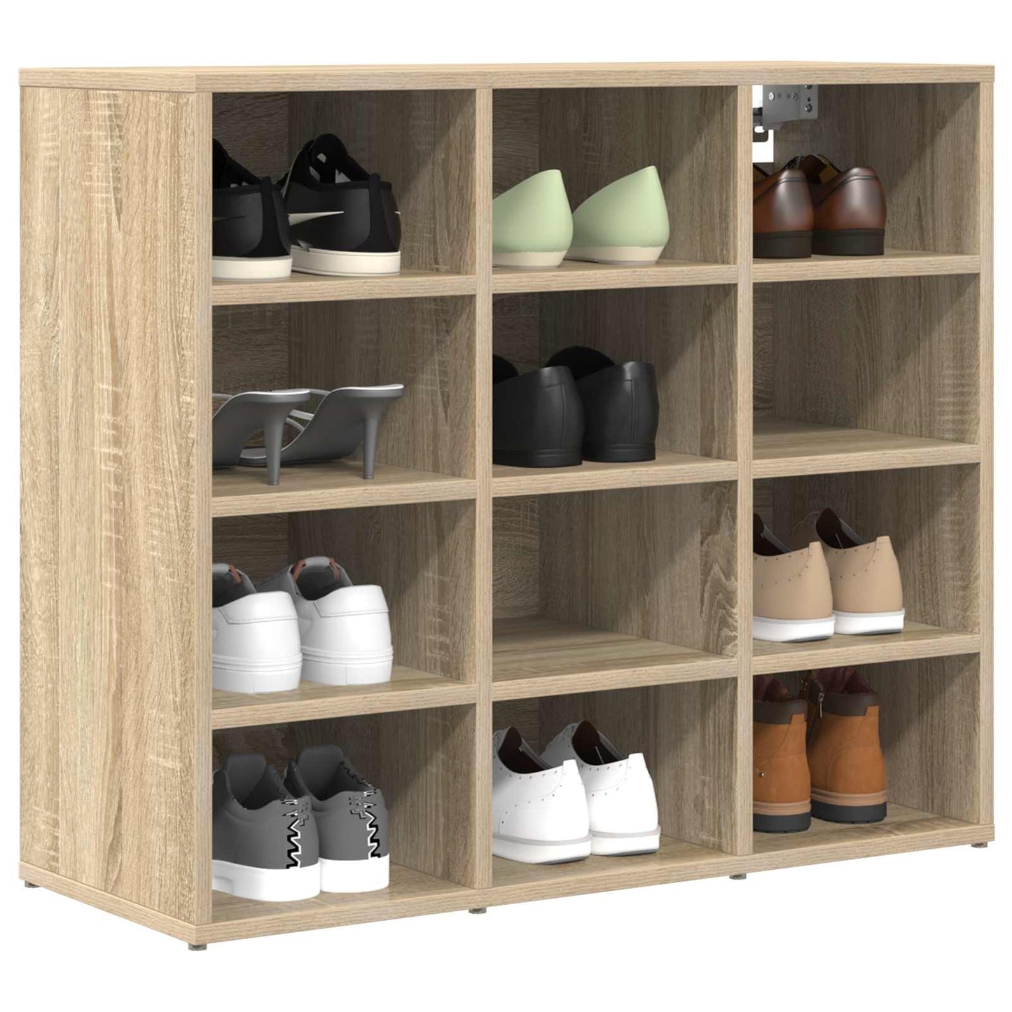 Sko skab 77,5 x 30 x 67 cm Konstrueret træ Sonoma-eg
