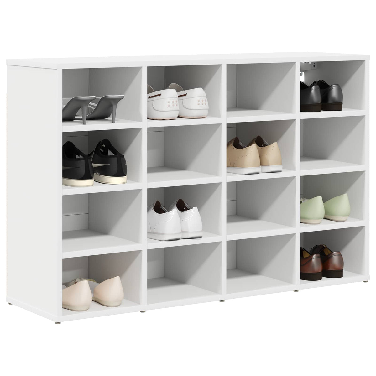 Sko skab 103 x 30 x 67 cm Konstrueret træ Hvid