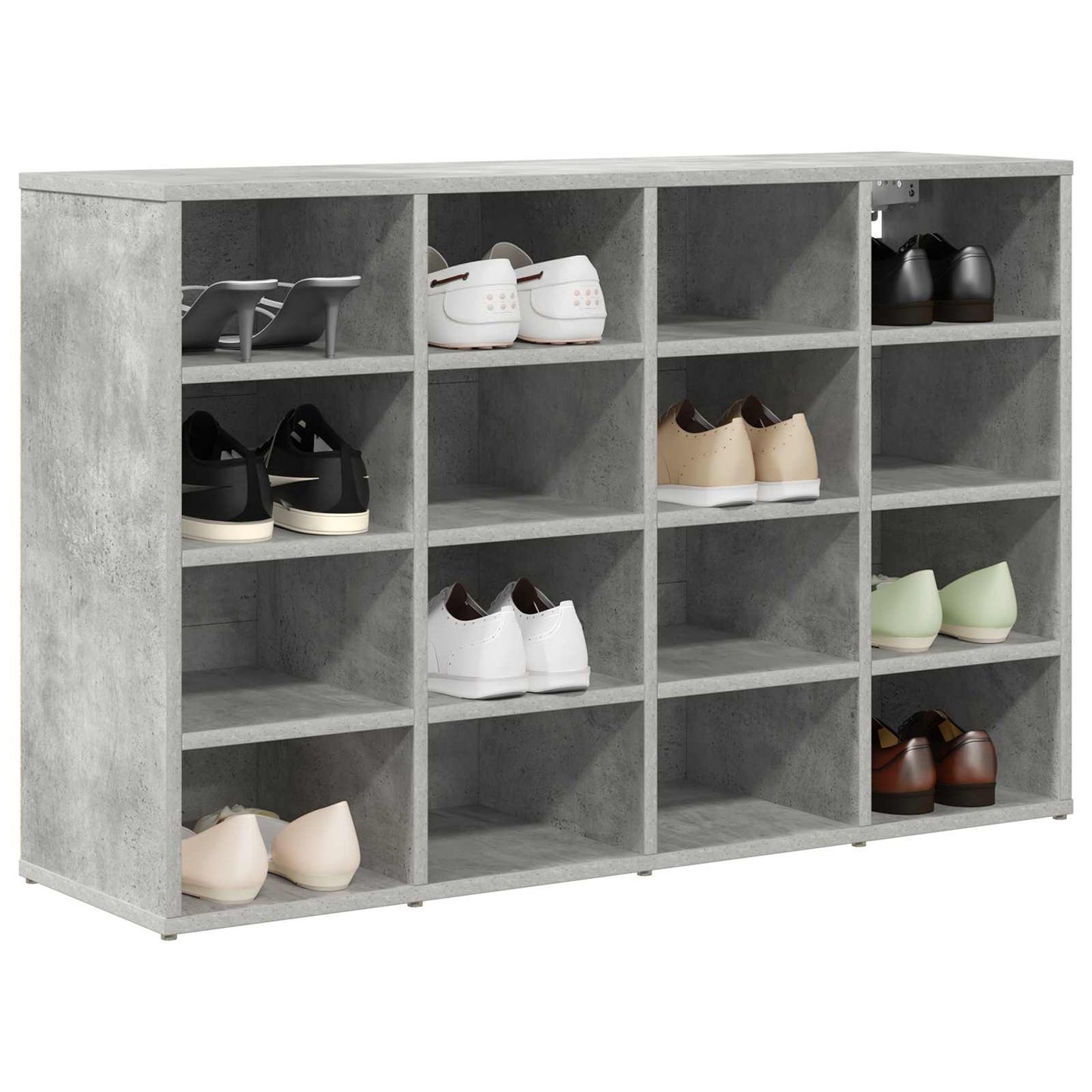 Sko skab 103 x 30 x 67 cm Konstrueret træ Betongrå
